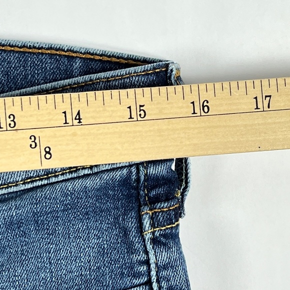 Hollister Mens Jeans 30 x 30 Blue Skinny Jean Med Wash Whiskers (31 x 28.5) - Picture 8 of 11